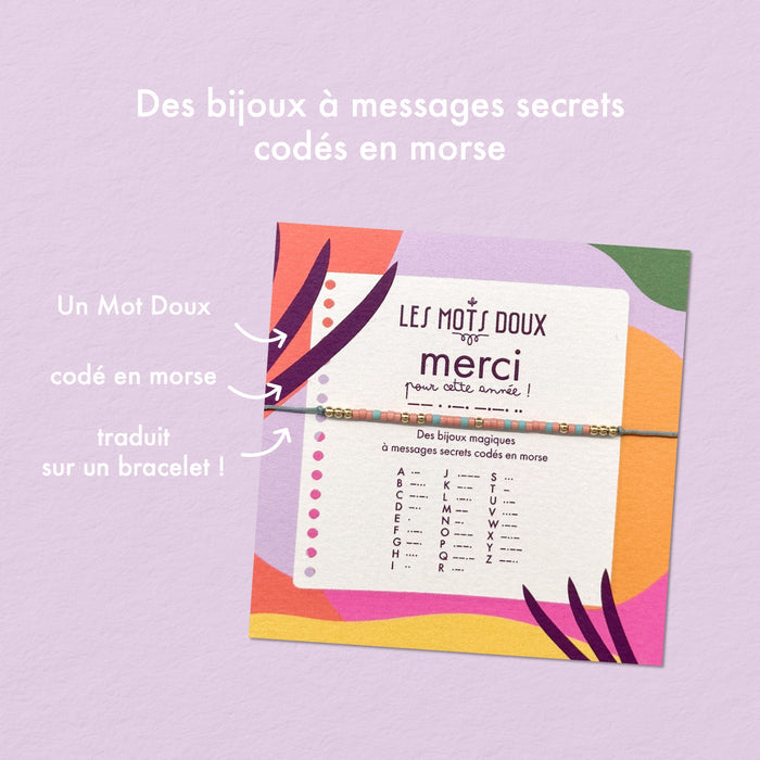 Bracelet Code Morse  -  Merci (pour cette année) !