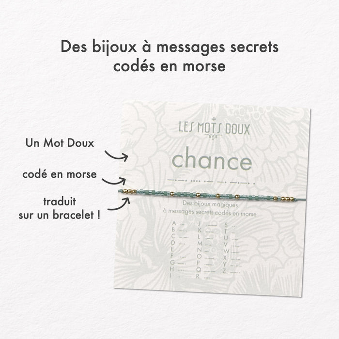 Bracelet Code Morse : Chance