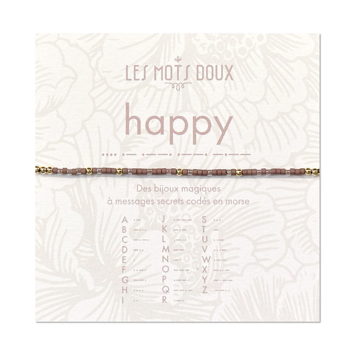 Bracelet Code Morse : Happy