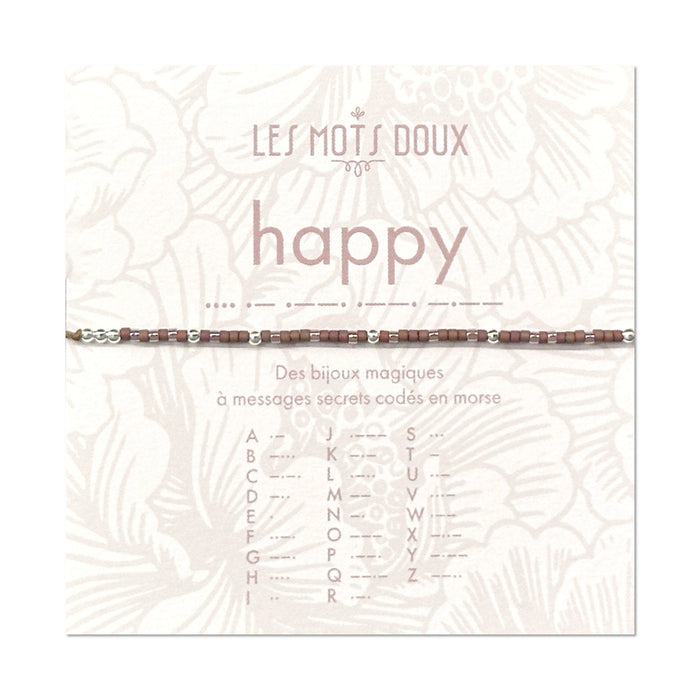 Bracelet Code Morse : Happy
