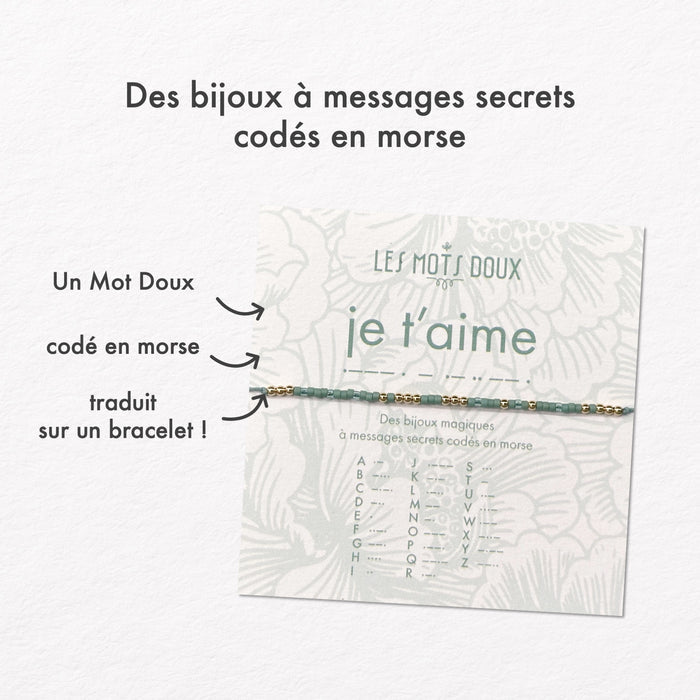 Bracelet Code Morse : Je t’aime