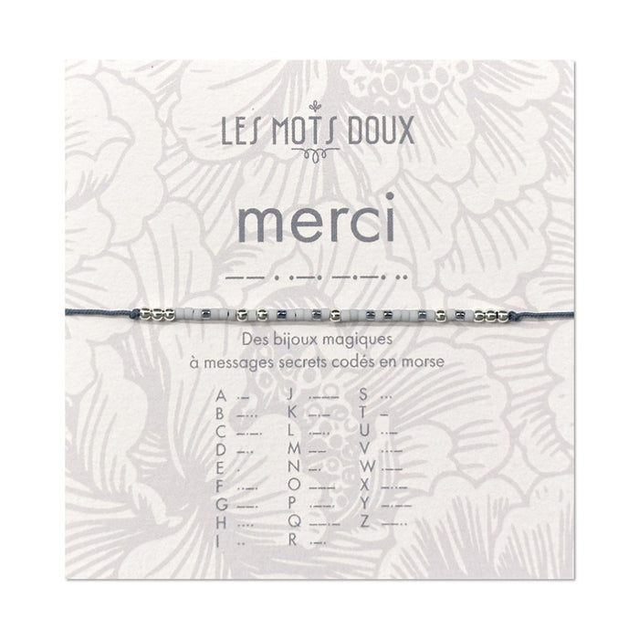 Bracelet Code Morse : Merci