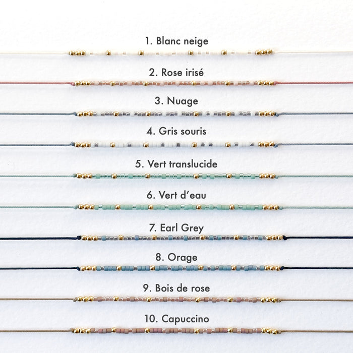 Bracelet code morse personnalisé cordon