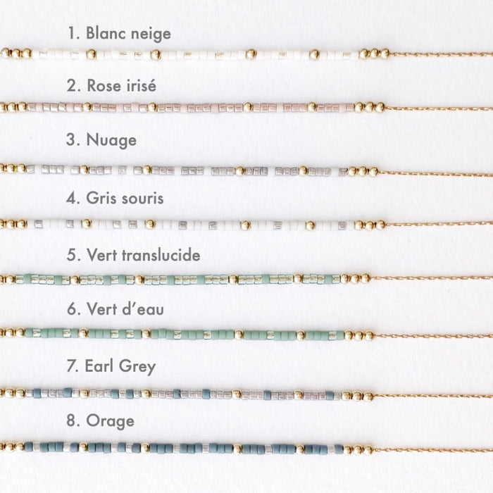 Bracelet code morse personnalisé plaqué or
