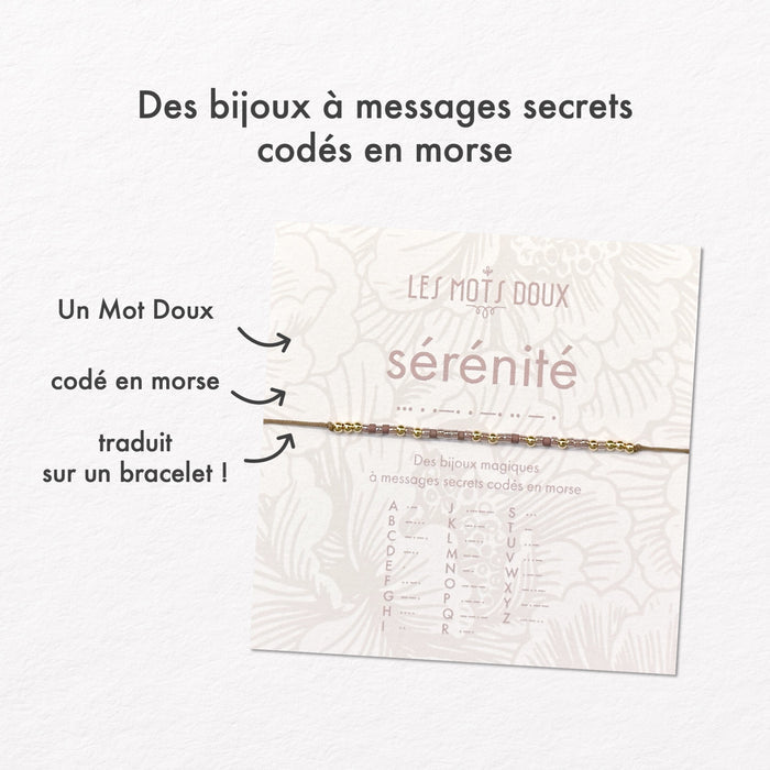 Bracelet Code Morse : Sérénité