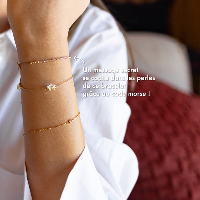 Bracelet Code Morse : Sérénité
