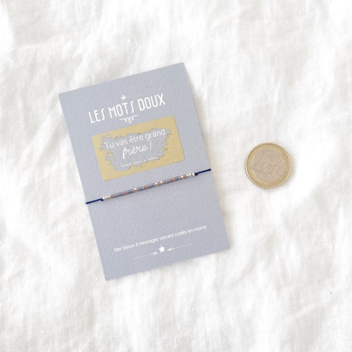 Bracelet Code Morse : Tu vas être Grand Frère !