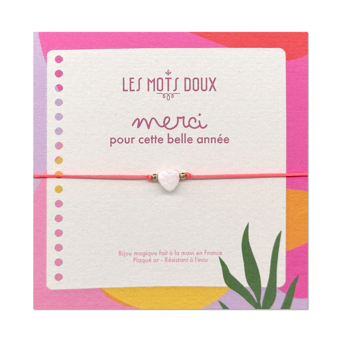 Bracelet Cœur - Merci pour cette année !
