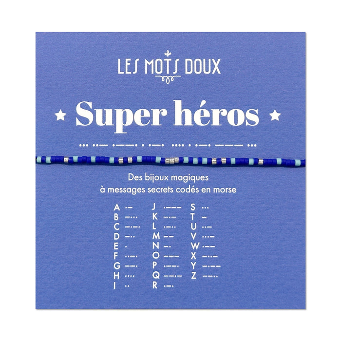 Bracelet enfant Code morse : Super Héros