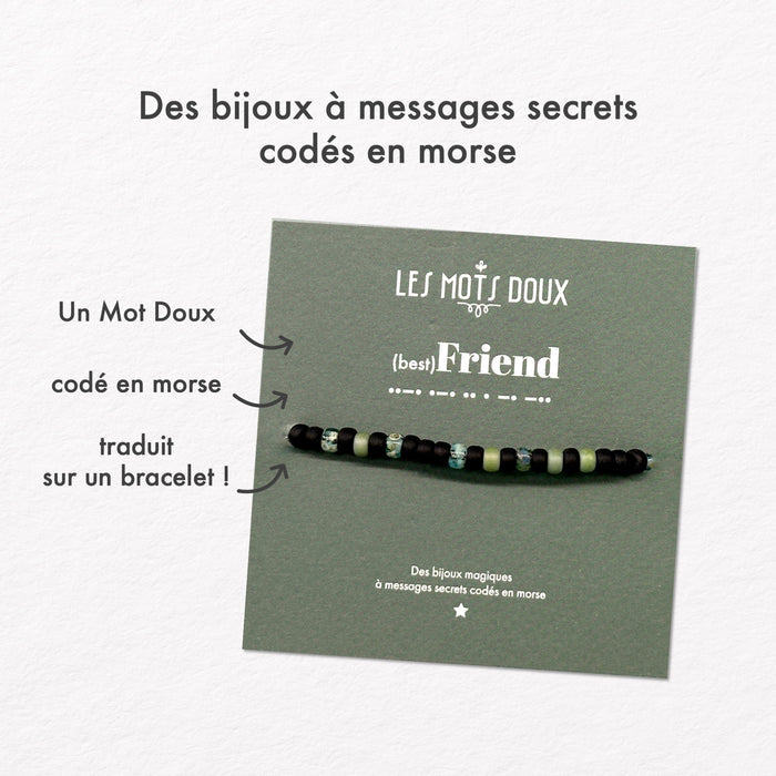 Bracelet homme code morse : Best Friend