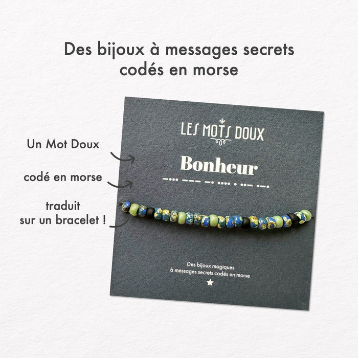 Bracelet homme code morse : Bonheur