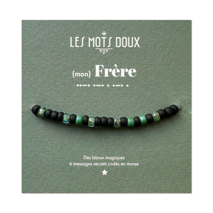 Bracelet homme code morse : Frère