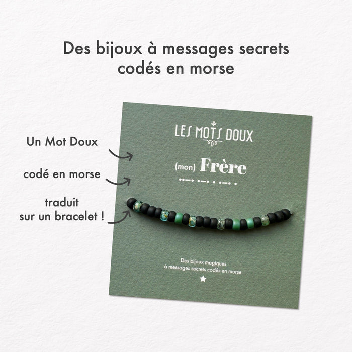Bracelet homme code morse : Frère
