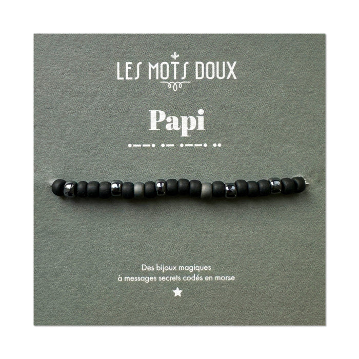 Bracelet homme code morse : Papi