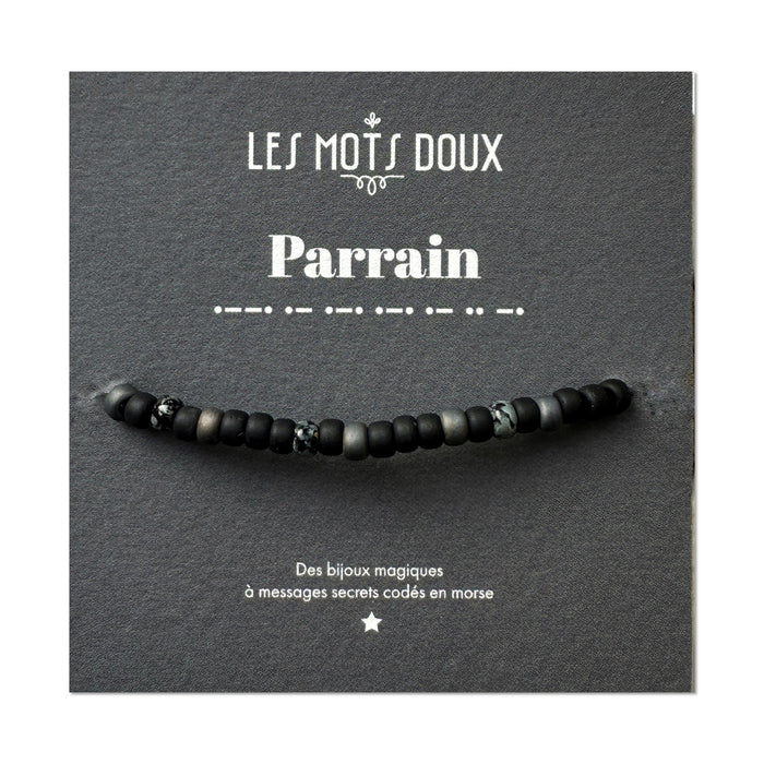 Bracelet homme code morse : Parrain