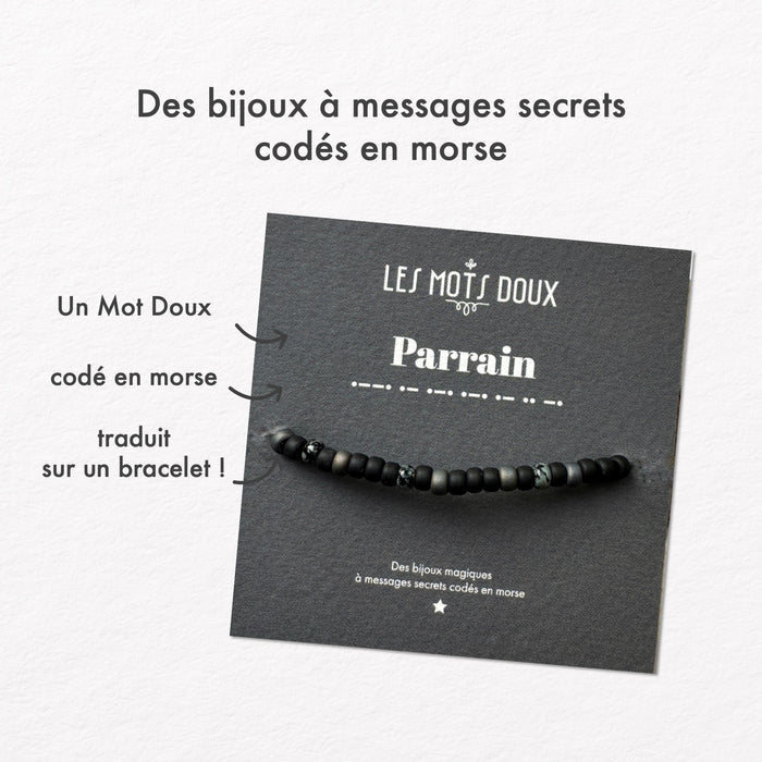 Bracelet homme code morse : Parrain