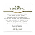 Bracelet "Mon essentiel" cordon kaki