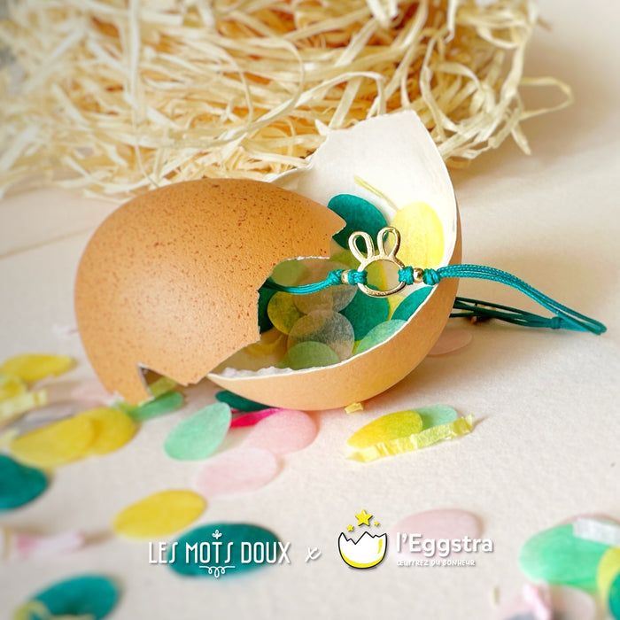 Bracelet porte-bonheur : Mon Lapin d’amour – Les Mots Doux x l’Eggstra