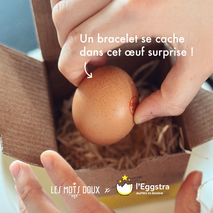 Bracelet porte-bonheur : Mon Lapin d’amour – Les Mots Doux x l’Eggstra