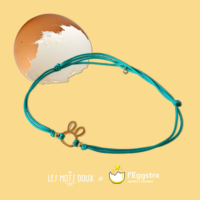 Bracelet porte-bonheur : Mon Lapin d’amour – Les Mots Doux x l’Eggstra