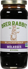 Brer Rabbit Blackstrap Molasses – 12 oz (Pure, Rich & Unsulphured) Brer Rabbit 12 Ounce