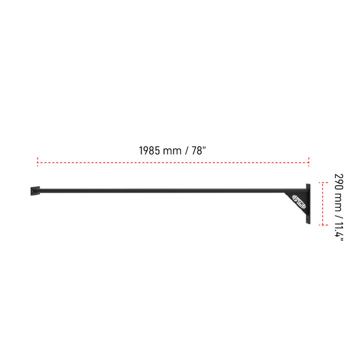 Dimension for Builder Angled Corner Pull Up Bar for 6' width