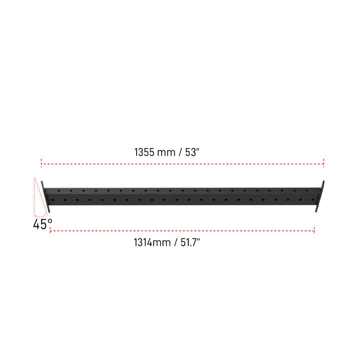 Dimension for Builder Outer Angled Cross Bar for 4' width