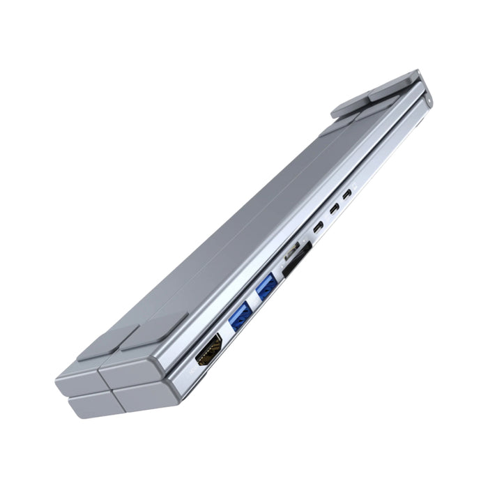 Choetech HUB-M57 แท่นวางโน้ตบุ๊กอะลูมิเนียม พร้อม USB-C Hub รองรับชาร์จเร็ว PD 100W, HDMI 4K และอ่าน SD/TF Card ครบจบในตัว