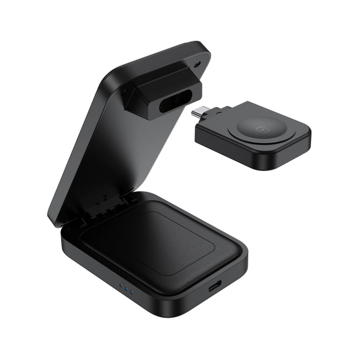 Choetech MagLeap 3-in-1 Wireless Charger ชาร์จ iPhone, Apple Watch และ AirPods พร้อมกัน รองรับ Qi2 15W พับได้ พกพาง่าย ถอดแท่นชาร์จนาฬิกาได้