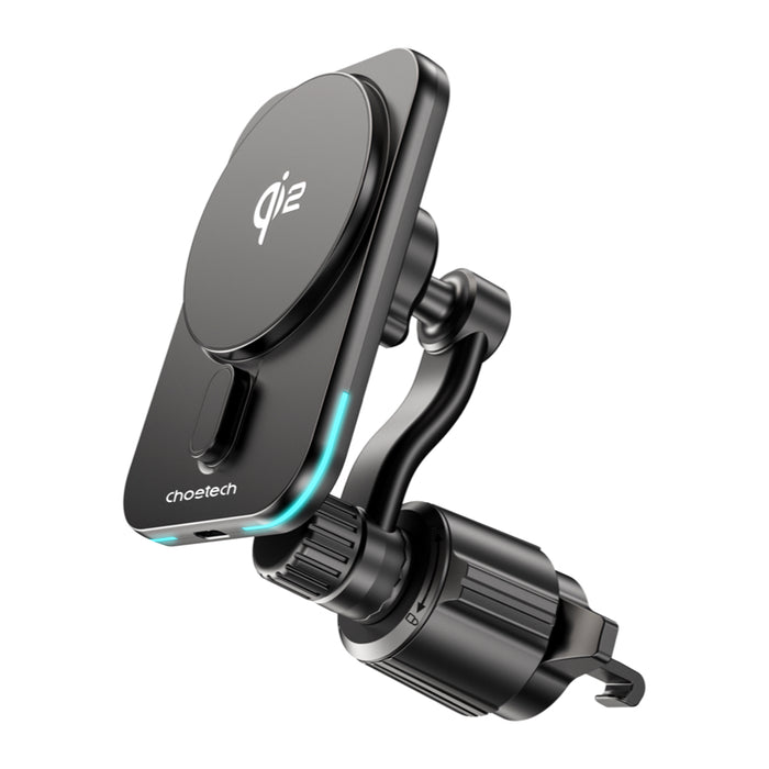 แท่นชาร์จไร้สายแบบแม่เหล็กในรถยนต์ Choetech Qi2 15W สี Black