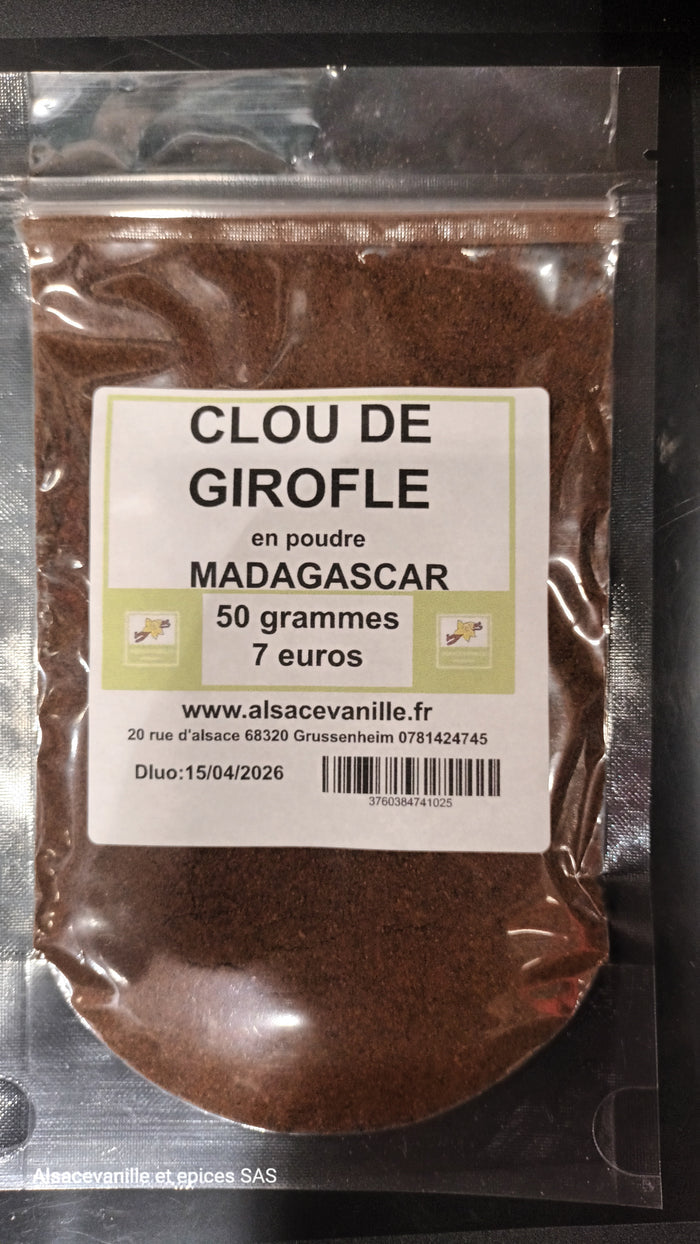Clou de girofle en poudre 50 grammes