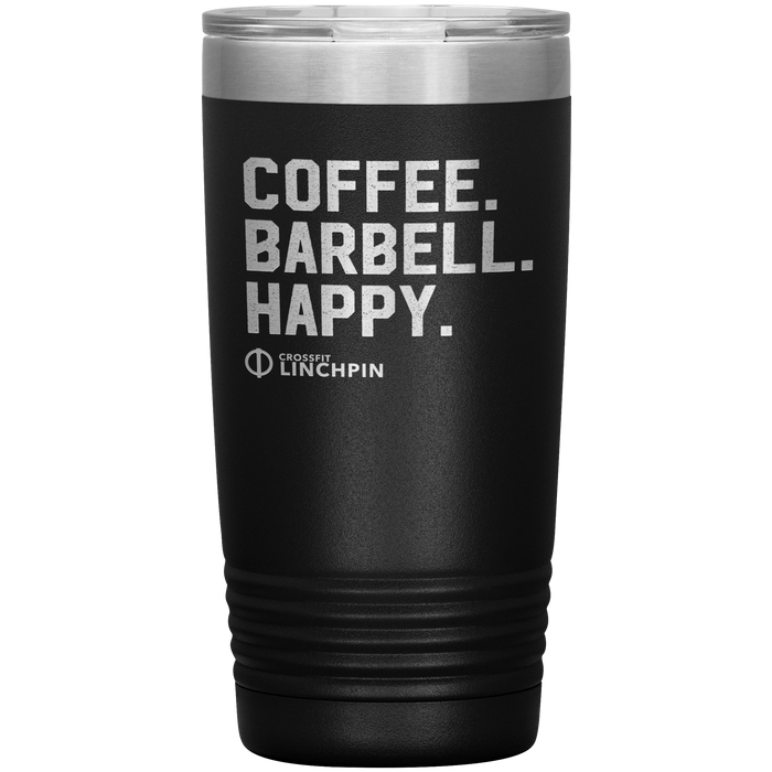 Coffee. Barbell. Happy. - 20oz Tumbler
