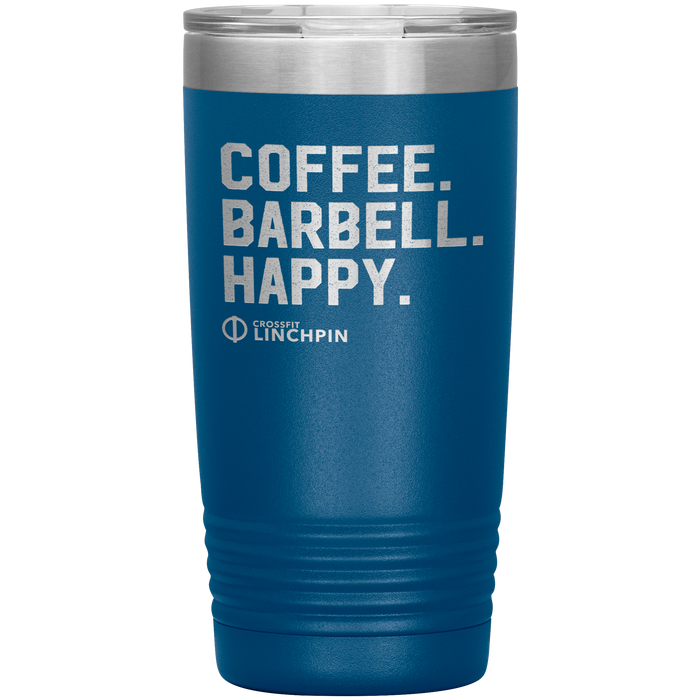 Coffee. Barbell. Happy. - 20oz Tumbler