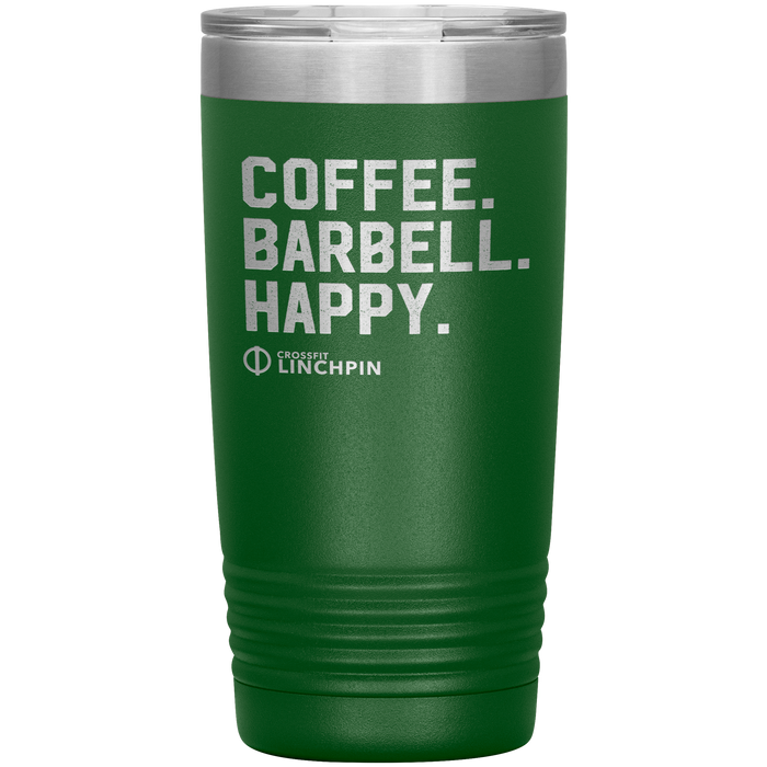 Coffee. Barbell. Happy. - 20oz Tumbler