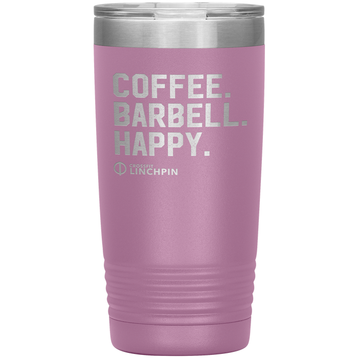 Coffee. Barbell. Happy. - 20oz Tumbler