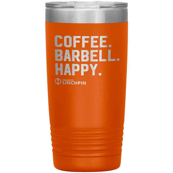 Coffee. Barbell. Happy. - 20oz Tumbler