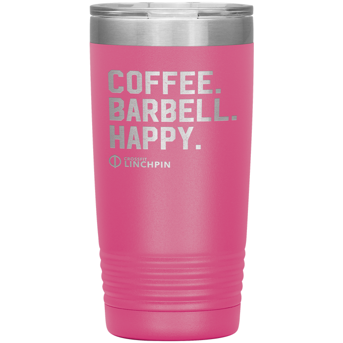 Coffee. Barbell. Happy. - 20oz Tumbler