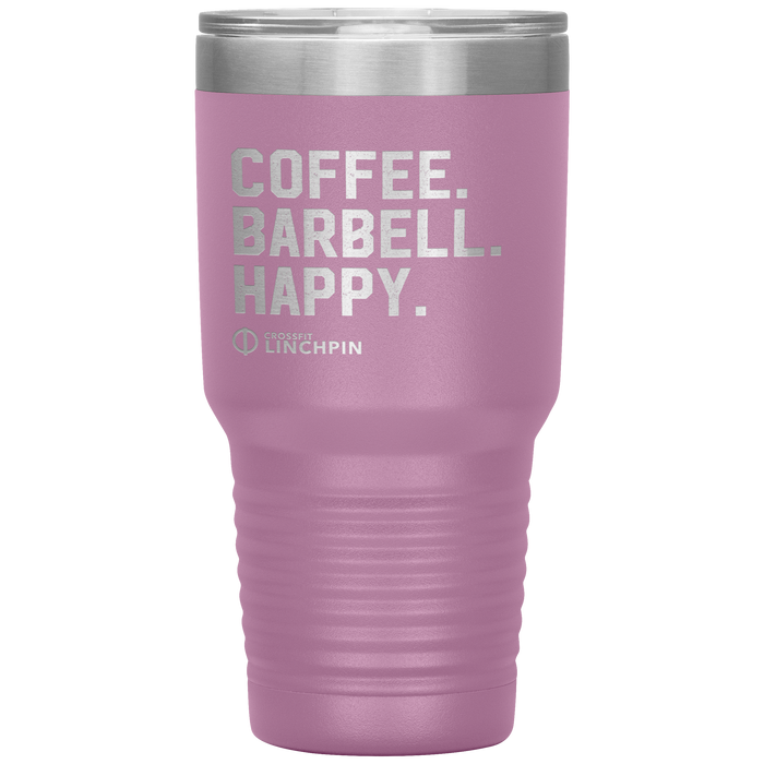 Coffee. Barbell. Happy. - 30oz Tumbler
