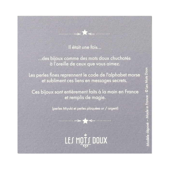 Collier Code Morse : Je porte bonheur
