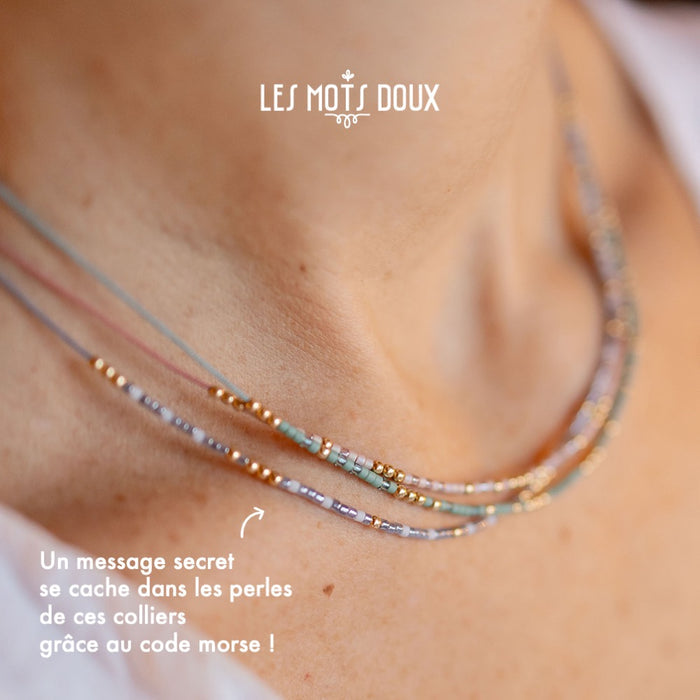 Collier Code Morse : La vie est belle