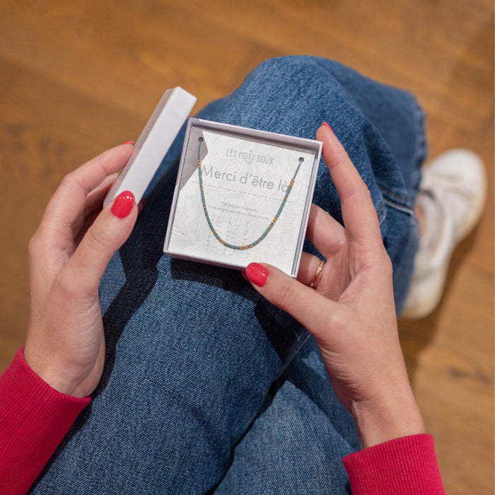 Collier Code Morse : Merci d'être là