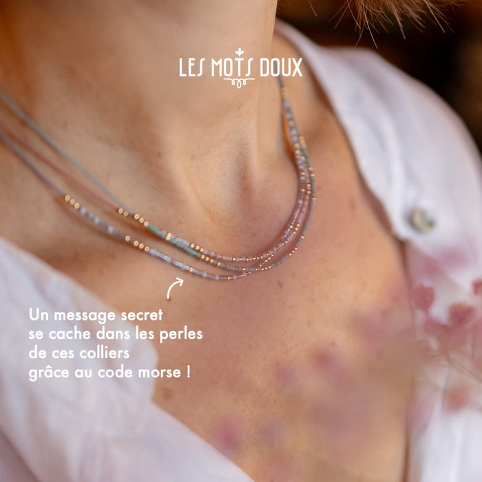 Collier Code Morse : Merci d'être là