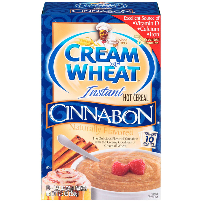 Cream of Wheat, Cinnabon Flavored, 10ct Box, 12.3 Ounce Cream Of Wheat 12.3 Ounce
