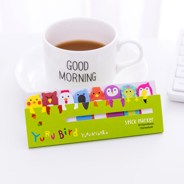 Creative Cute Animal Sticky Paper Bookmark - Chirukaanuka