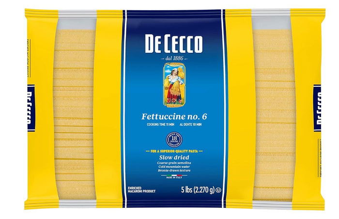 De Cecco Fettuccine Pasta, Durum Wheat, 5 lb De Cecco 1 Count