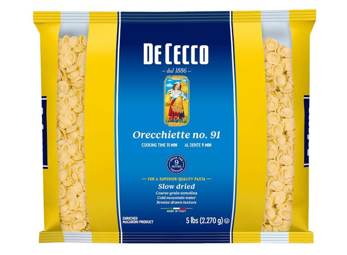 De Cecco Semolina Pasta, Orecchiette, 5 lb De Cecco 1 Count