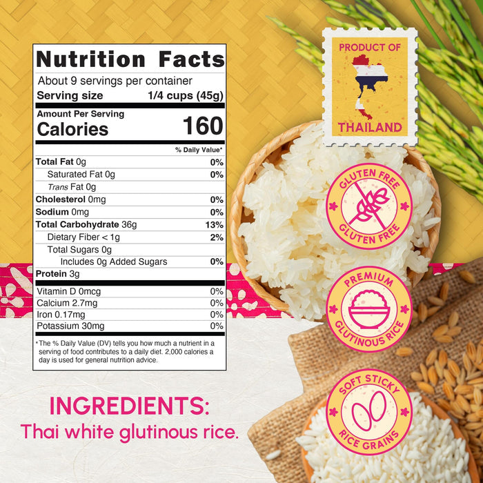 East and Else Thai Sticky Rice (Sweet Rice), Product of Thailand East and Else