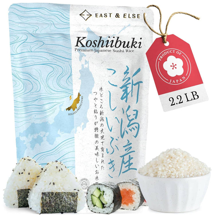 East & Else Premium Japanese Sushi Rice 2.2 LB East and Else Koshiibuki