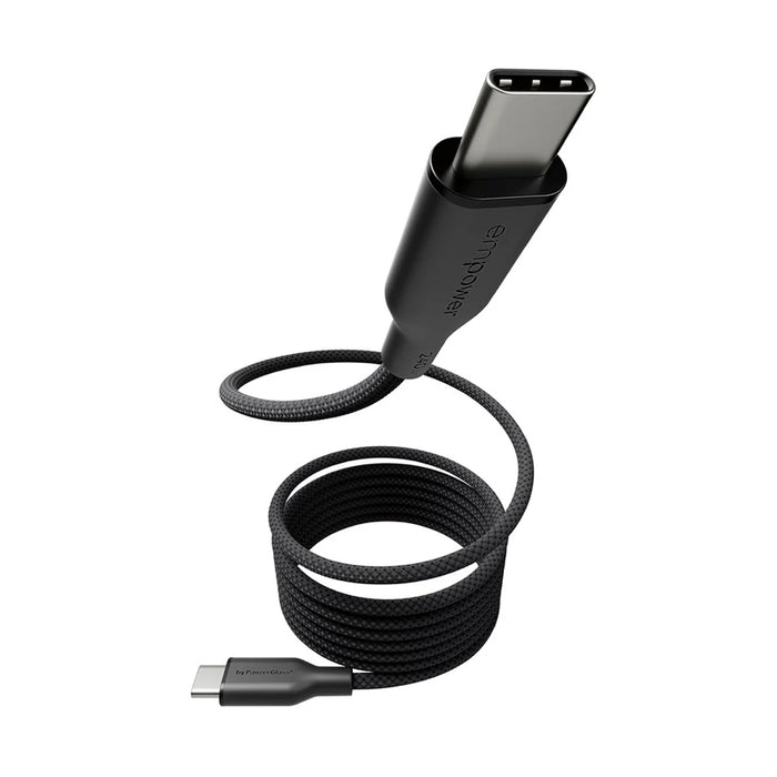 สายชาร์จ Empower by PanzerGlass USB-C to USB-C ความยาว 1.5 เมตร สี Space Black พร้อม Magnetic Cable ใช้งานสะดวก