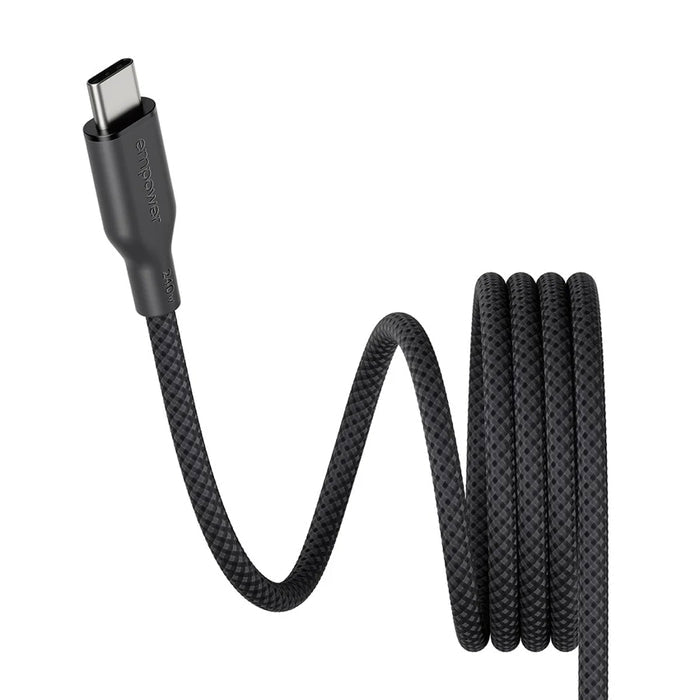Empower Magnetic C to C Cable สี Space Black รองรับ Fast Charge 240W พร้อมสายถักแข็งแรง ทนทาน